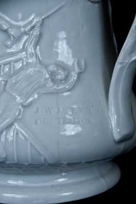 Colonel Ellsworth Commemorative Ironstone Pitcher, Stamped 