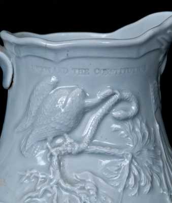 Colonel Ellsworth Commemorative Ironstone Pitcher, Stamped 