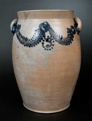 Rare Three-Gallon Baltimore Stoneware Jar att. William Morgan, c1822