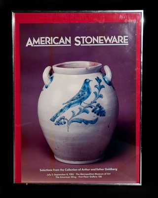 Rare AMERICAN STONEWARE Metropolitan Museum of Art Exhibition Poster, 1985