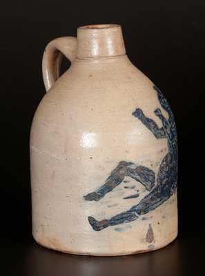 Half-Gallon Stoneware Jug with Detailed Bathing Beauty Decoration