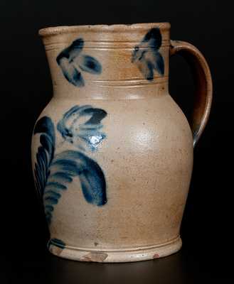 Half-Gallon Stoneware Pitcher w/ Floral Decoration, Remmey Pottery, Philadelphia, PA