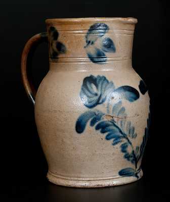 Half-Gallon Stoneware Pitcher w/ Floral Decoration, Remmey Pottery, Philadelphia, PA