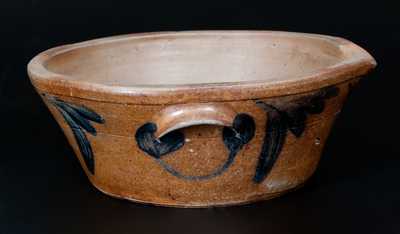 Cobalt-Decorated Stoneware Milkpan, Baltimore, MD origin, circa 1875
