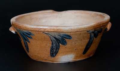 Cobalt-Decorated Stoneware Milkpan, Baltimore, MD origin, circa 1875