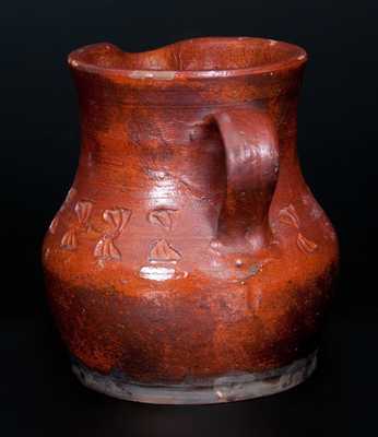 Glazed Redware Pitcher, att. Henry Schofield, Cecil County, MD, circa 1930