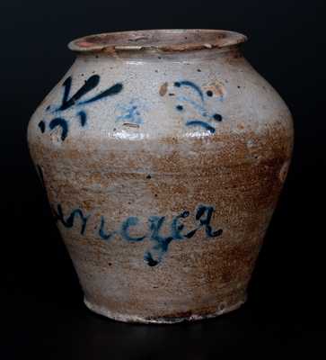 Rare Early Stoneware Jar Inscribed 