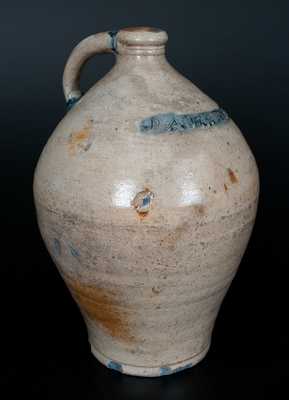 PAUL:CUSHMAN s 2 Gal. Ovoid Stoneware Jug, Albany, c1815