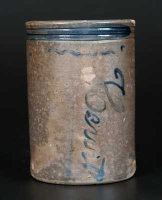 Extremely Rare Small Stoneware Wax Sealer Signed