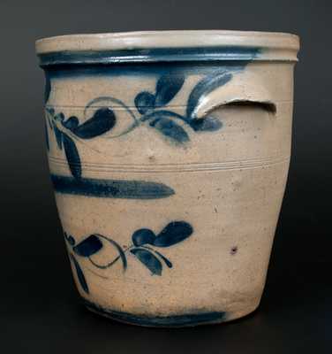 4 Gal. Pail-Shaped Stoneware Jar att. Henry K. Atchison, New Geneva, PA, circa 1860