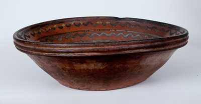 Large-Sized Hagerstown, MD Redware Bowl, late 18th or early 19th century.