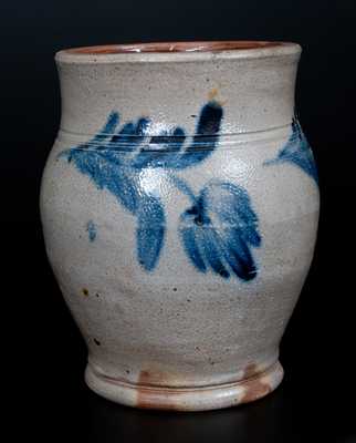 Half-Gallon Stoneware Jar w/ Cobalt Floral Decoration, attrib. Richard C. Remmey, Philadelphia, PA