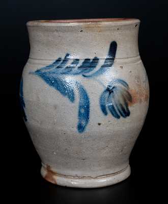 Half-Gallon Stoneware Jar w/ Cobalt Floral Decoration, attrib. Richard C. Remmey, Philadelphia, PA