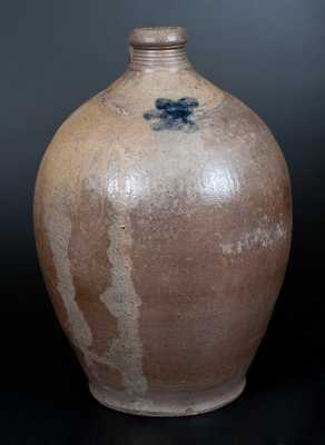 Stoneware Jug w/ Cobalt Star Decoration, possibly Egbert Schoonmaker, Kingston, NY