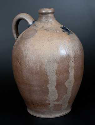 Stoneware Jug w/ Cobalt Star Decoration, possibly Egbert Schoonmaker, Kingston, NY