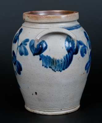 1 Gal. Philadelphia Ovoid Stoneware Jar with Floral Decoration