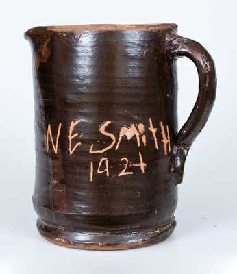 Rare Southern Stoneware Pitcher, Inscribed