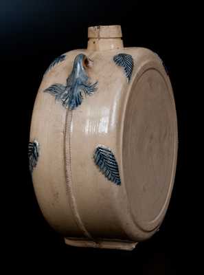 CANTEEN LIQUORS Stoneware Canteen, Whites Utica circa 1890