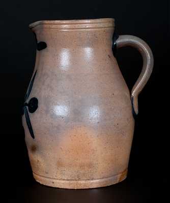 Rare Rockingham County, VA Stoneware Pitcher w/ Fruit Design