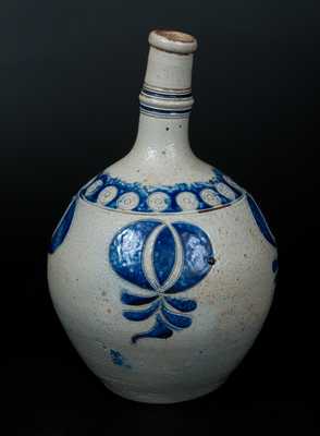 Westerwald Stoneware Jug with Elaborate Incised Decoration