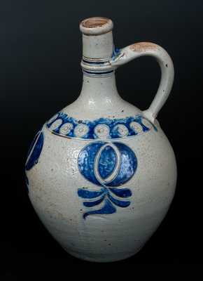 Westerwald Stoneware Jug with Elaborate Incised Decoration