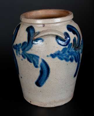 1 Gal. Ovoid Baltimore Stoneware Jar with Swag Decoration, circa 1825