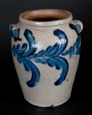 1 Gal. Ovoid Baltimore Stoneware Jar with Swag Decoration, circa 1825