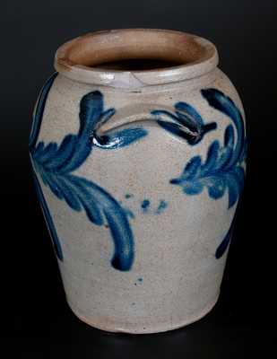 1 Gal. Ovoid Baltimore Stoneware Jar with Swag Decoration, circa 1825