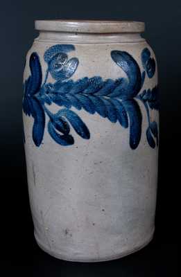 2 Gal. Stoneware Jar with Horizontal Tulip Decoration, Baltimore, circa 1835