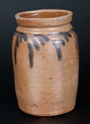 1/4 Gal. Philadelphia Stoneware Jar with Cobalt Swag Decoration