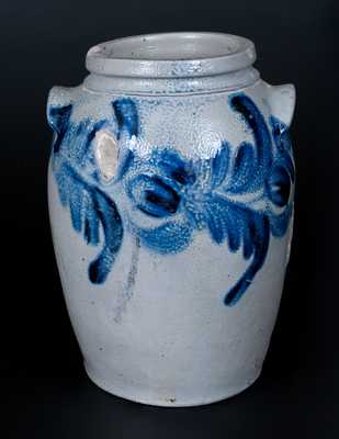 1 Gal. Baltimore Stoneware Jar w/ Floral Decoration, circa 1840