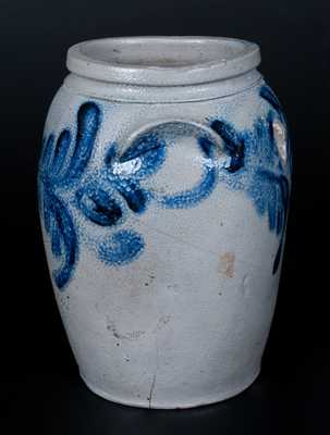 1 Gal. Baltimore Stoneware Jar w/ Floral Decoration, circa 1840