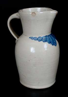 1 Gal. Bristol-Slip Stoneware Pitcher with Cobalt Decoration, probably Baltimore c1900