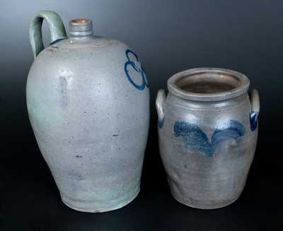 Lot of Two: James River Virginia Stoneware Jug and Jar