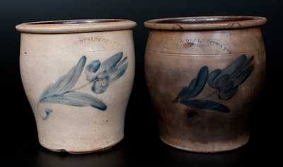 Lot of Two: H. B. PFALTZGRAFF / YORK, PA Stoneware Cream Jars