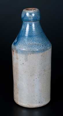 J A Lagrange Stoneware Bottle with Cobalt-Dipped Top