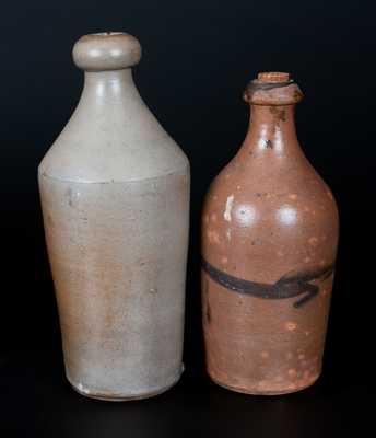 Lot of Two: Stoneware Bottles, one Impressed L. W. SMITH