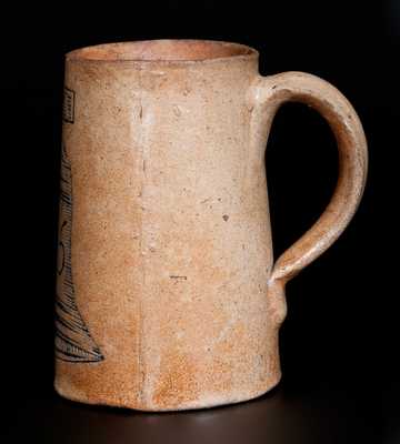 Very Rare Stoneware Mug w/ Liberty Bell Decoration, Aaron Radley, Philadelphia, circa 1876