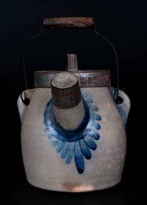 Rare 1 Gal. T. G. DAUB / EASTON, PA Decorated Stoneware Batter Pail