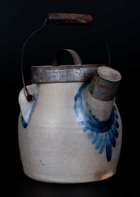 Rare 1 Gal. T. G. DAUB / EASTON, PA Decorated Stoneware Batter Pail