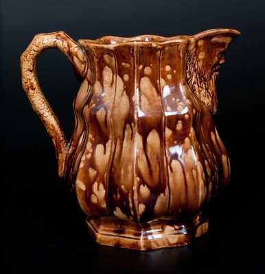 Very Rare E. & W. BENNETT/CANTON AVENUE/BALTIMORE, Md. Rockinghamware Pitcher