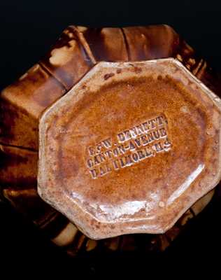 Very Rare E. & W. BENNETT/CANTON AVENUE/BALTIMORE, Md. Rockinghamware Pitcher