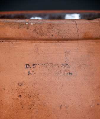 D. SWOPE & SON / LANCASTER, PA Redware Apple Butter Jar