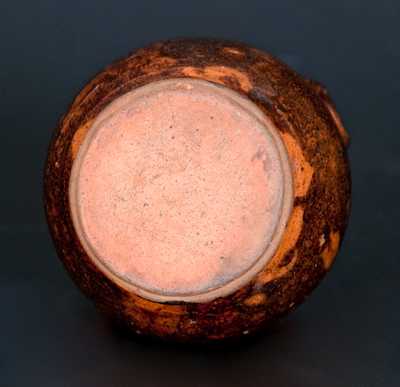 Exceptional Great Road, TN or VA Miniature Handled Redware Jar