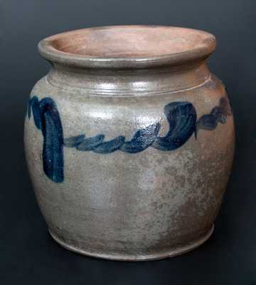 Rare att. Henry Glazier (Huntingdon, PA) Squat-Shaped Stoneware Jar