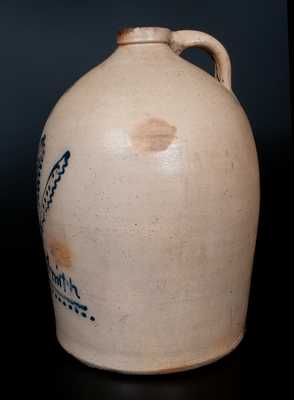 Scarce P.H. Smith, Summit County, OH Four-Gallon Stoneware Jug