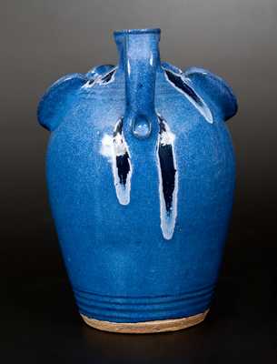 Charles Lisk Blue Stoneware Face Jug