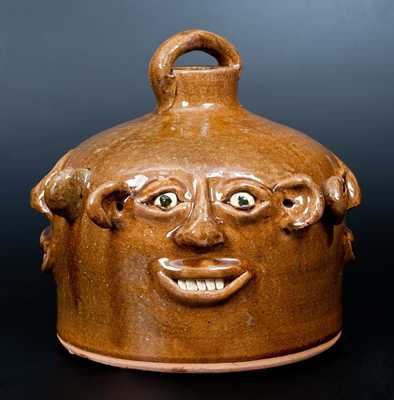 David and Flossie Meaders Four-Sided Stoneware Face Jug