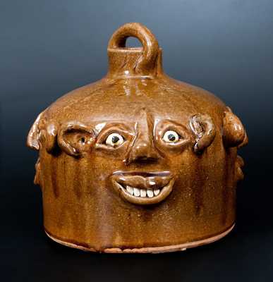 David and Flossie Meaders Four-Sided Stoneware Face Jug