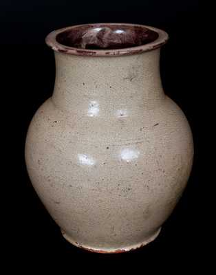 Extremely Rare Redware Vase Stamped 